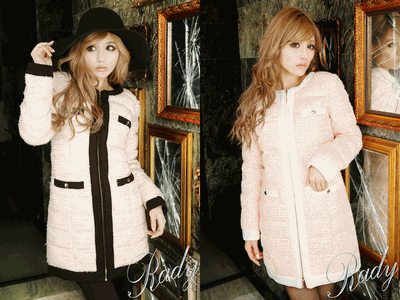 Rady 通販 ファンシーツイードダウンコート